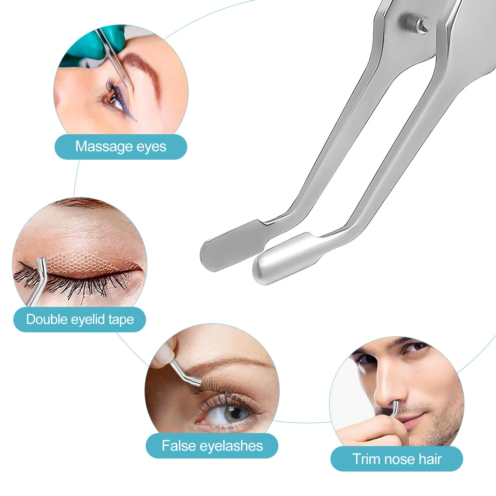 Eyelid Massage Tweezer Meibomian Gland Titanium Alloy Stainless Steel Safety Tool Professional Eyelid Forceps Beauty