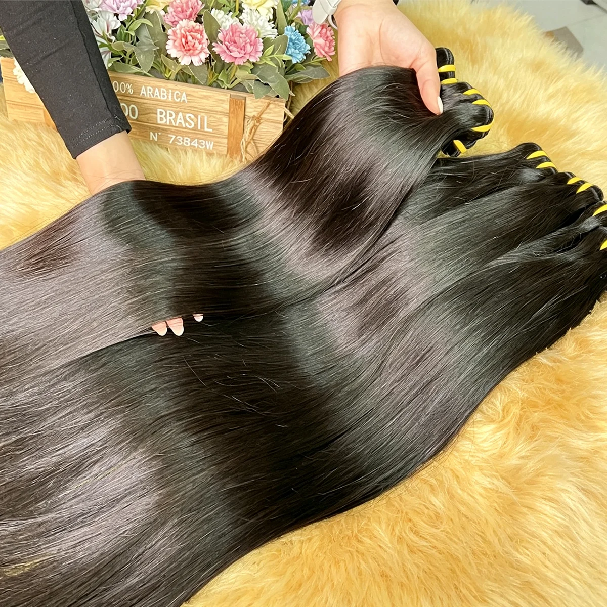 12A Bone Straight Human Hair Bundles Brazilian Virgin Hair Weave Bundles Tissage Cheveux Humains Remy Hair Extensions