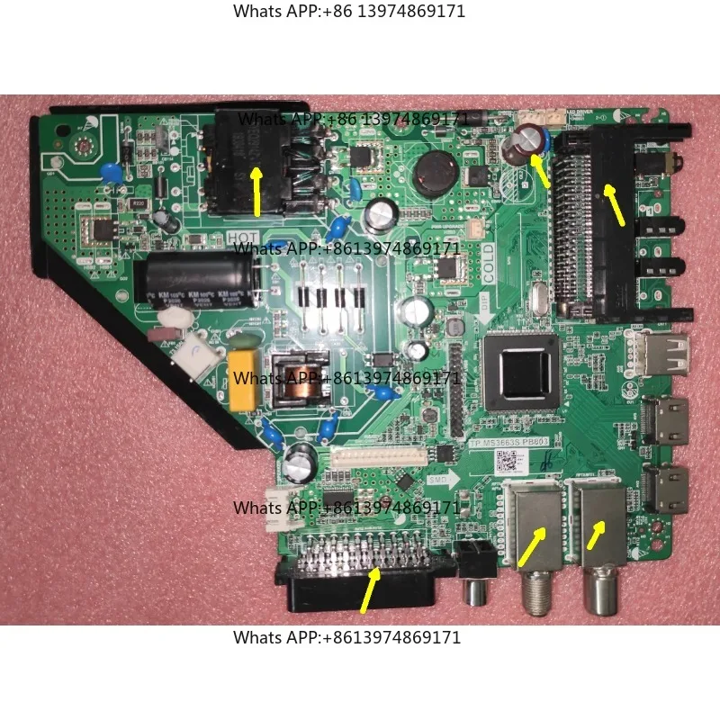TP.MS3663S.PB803  Three in one TV motherboard   Multiple interface specifications verification photos