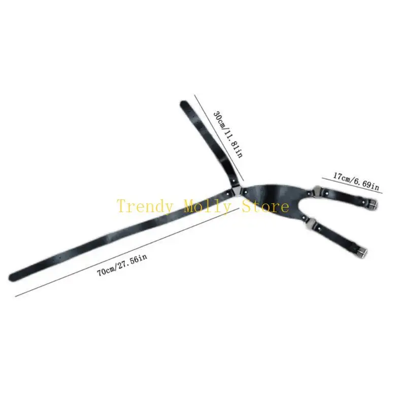 N5kb Mens Body Chest Harness Belty Punk Punk Gothic Pu Leather Leather Counter Cate Belt Barty Cosplay Clubwear Club