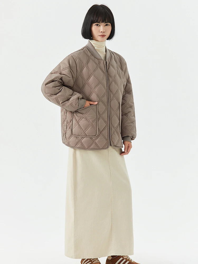 الفرنسية Argyle سترة قطن للنساء الخريف الشتاء بلون سستة رشاقته السترات عادية موضة بسيطة الإناث معطف دافئ #6