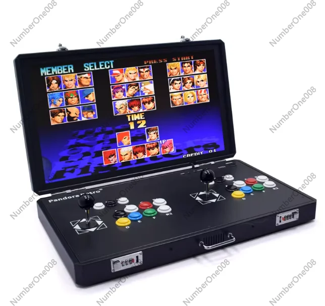 Portable folding double joystick game console dual system home arcade boxer gives boys nostalgic birthday gifts