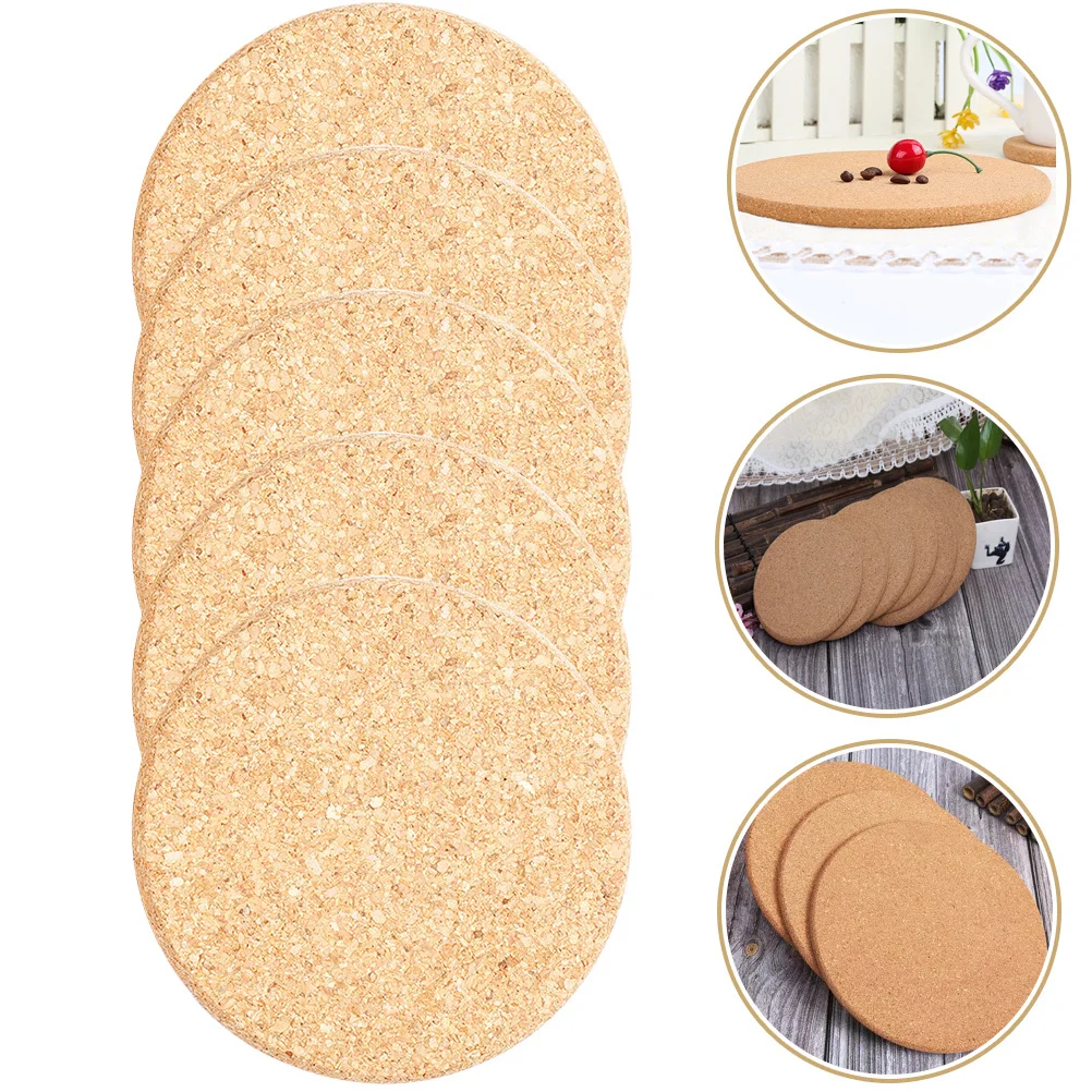 

10pcs Round Flower Cork Mats 3.5 Inch Plant Pot Bottom Holder Waterproof Anti-Slip Cork Coasters For Garden Pots Gardening Mat