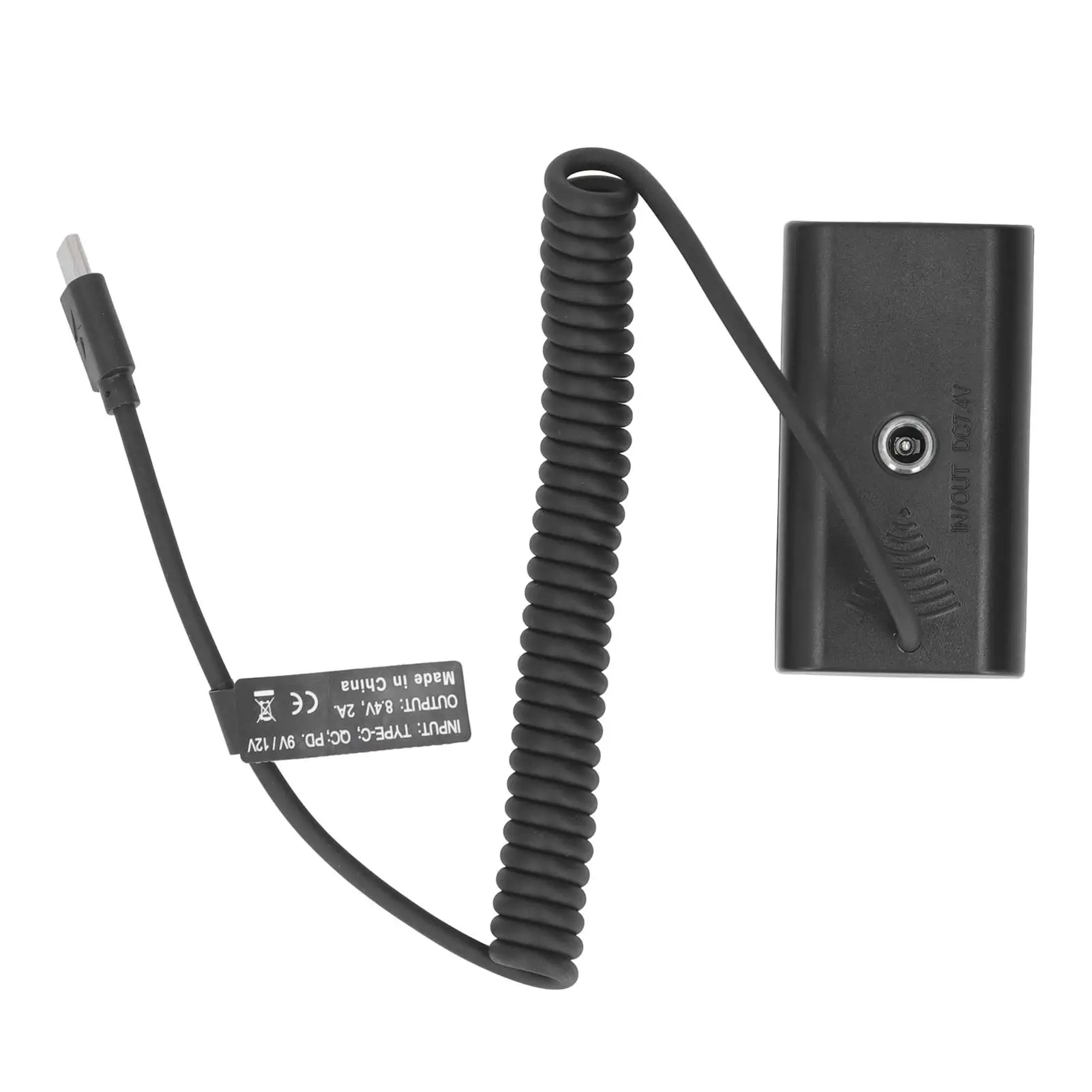 Type C to NP F970 Dummy Battery Cable with Circuit for Camera Monitor