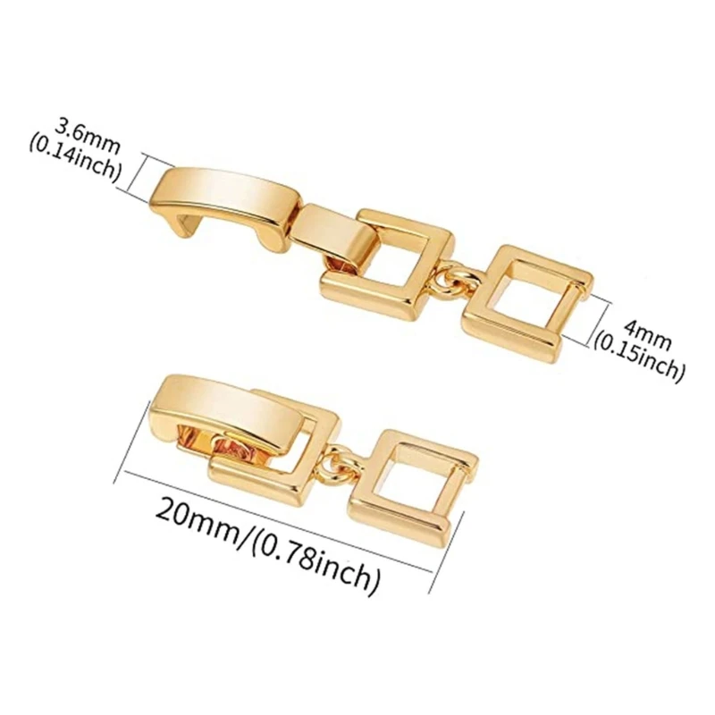 5 Pcs Simple Necklace Bracelet Extenders Alloy Extension Fold Over Clasp for Bracelet Necklace and Jewelry Making