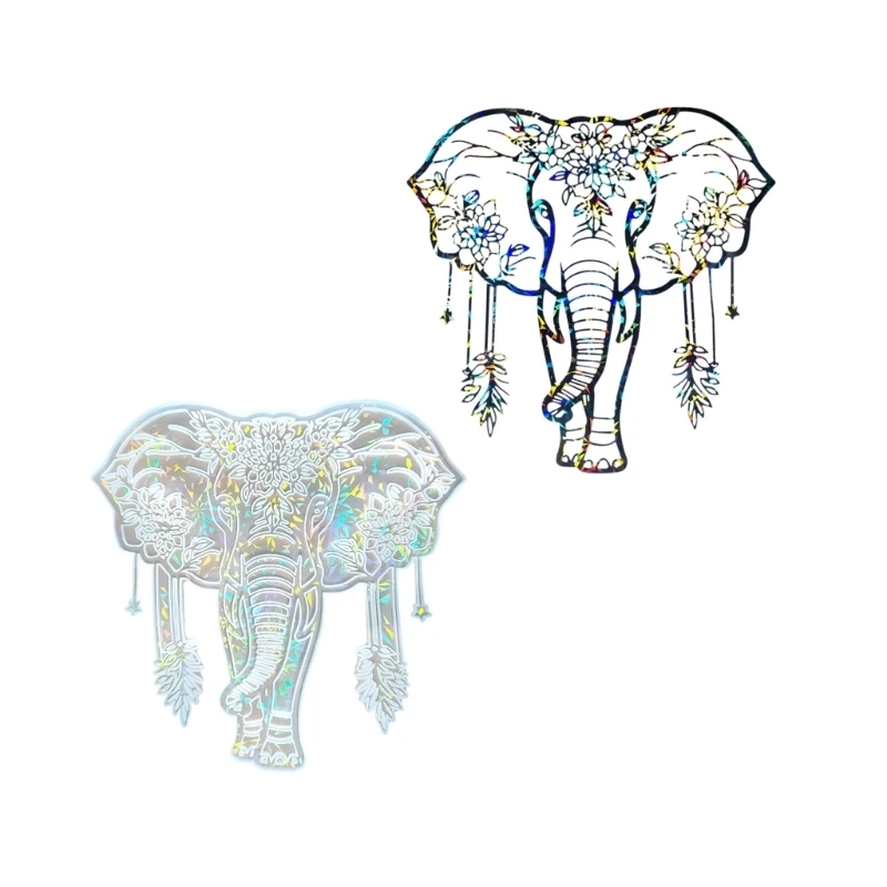 Molde silicona con temática elefante para creaciones artísticas DIY, pegatina pared, molde epoxi C1FC