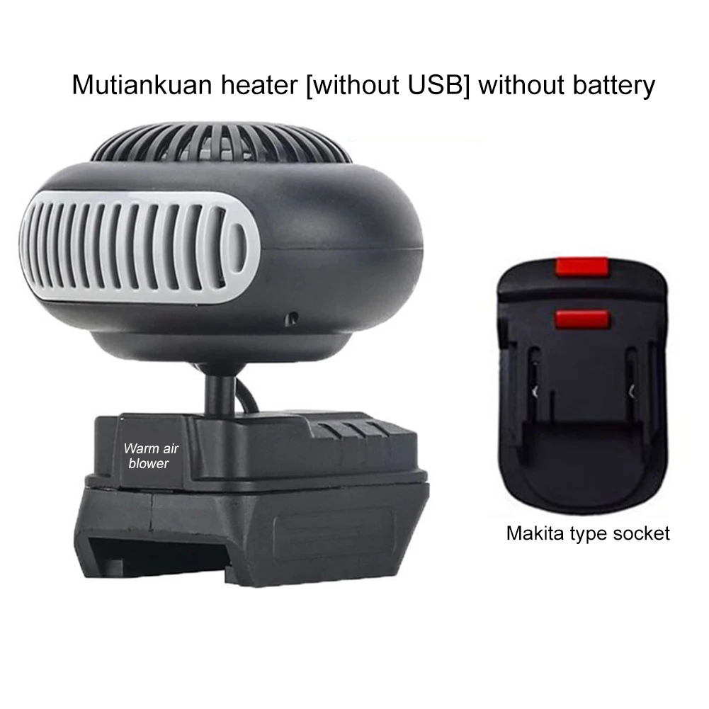 

170W Portable Small Space Heater Battery Powered Desktop Heating Fan Adjustable Thermostat Space Heater for Cold Weather