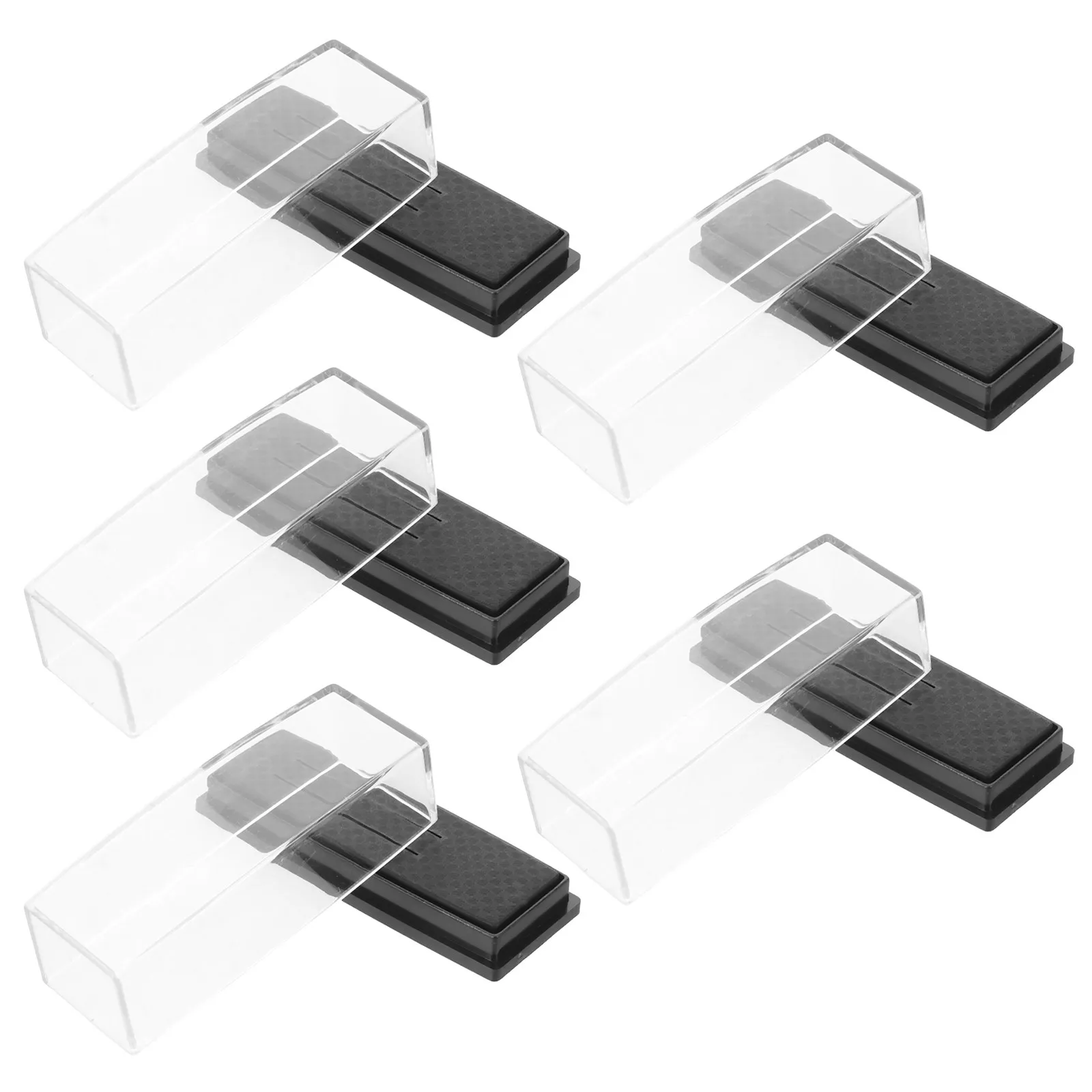 5Pcs Transparent Tie Clip Presentation Boxes Clear Plastic Organizer Display Case for Tie Bars Cufflink Storage Travel Packing