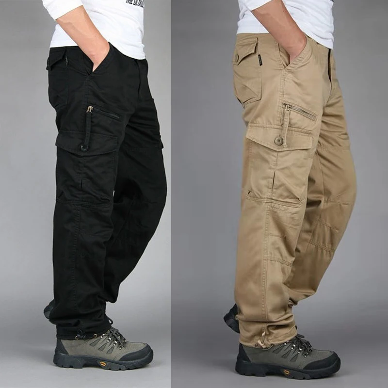 2023 men pants Tactical Cargo Pants Multi Pockets cotton male trousers spring autumn casual loose long pant plus size s-5XL new