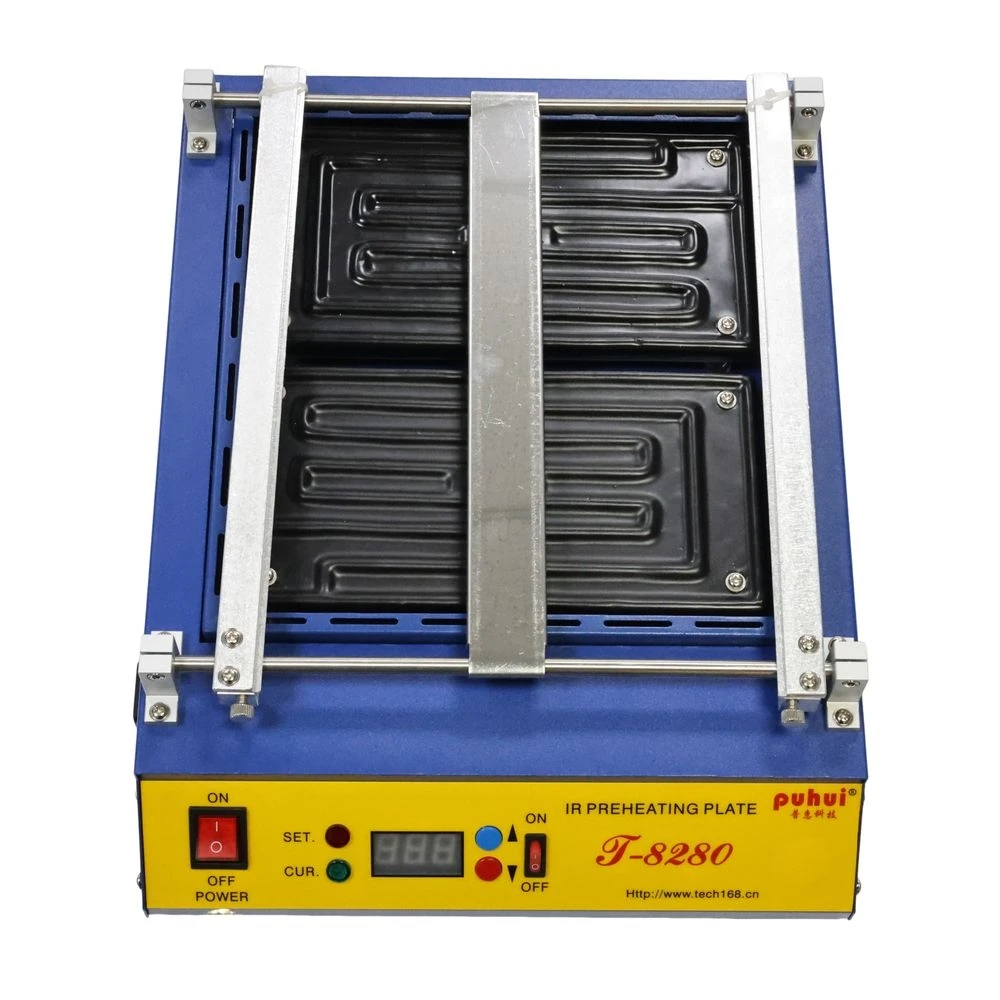 

PUHUI T8280 1600W PCB Preheat Station, 280x270mm Heating Area, PID Control, 0-450℃ Adjustable, for BGA/SMD Components