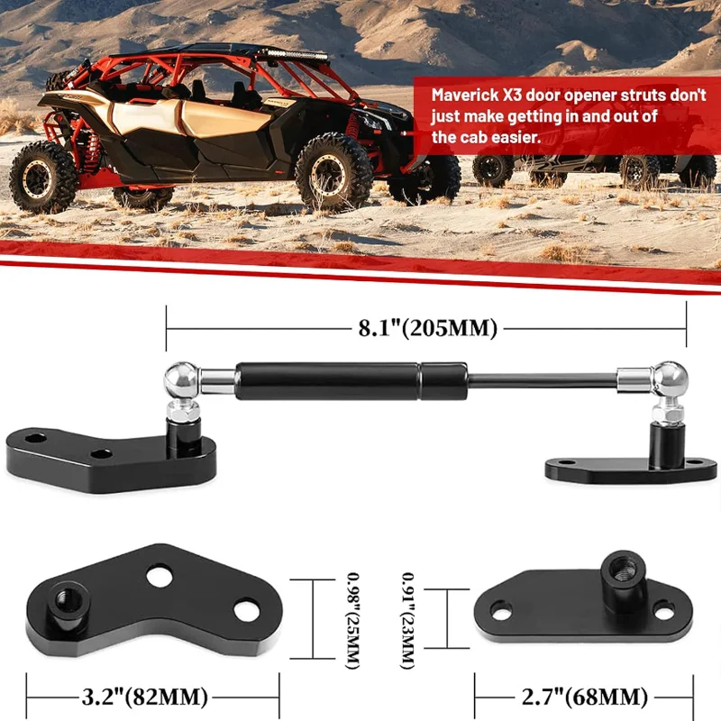 UTV accessories Aluminum for Can-Am Maverick X3 CanAm 2 4 doors 4x4 Anodized Door Opener Sets