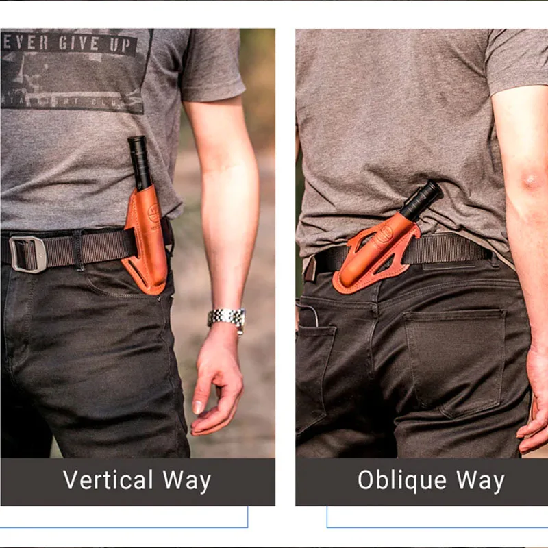 Nextorch V68 Genuine Leather Baton Holder, for NEX Quicker Series, Compatible with Belt Up to 50mm Wide