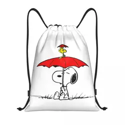 Custom Snoopys Dog Umbrella Drawstring Bag for Shopping Yoga Backpacks Women Men Sports Gym Sackpack