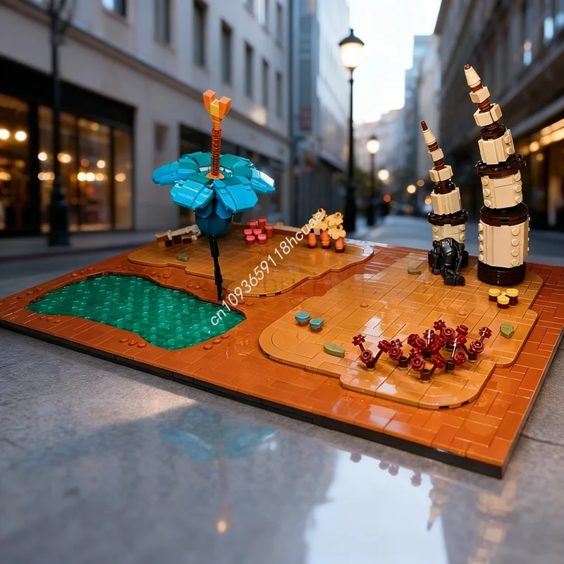 

1233 детали MOC: Конструктор-диорама «Звездная битва на Фелуции» – развивающая игрушка для детей, идеальный подарок на Рождество