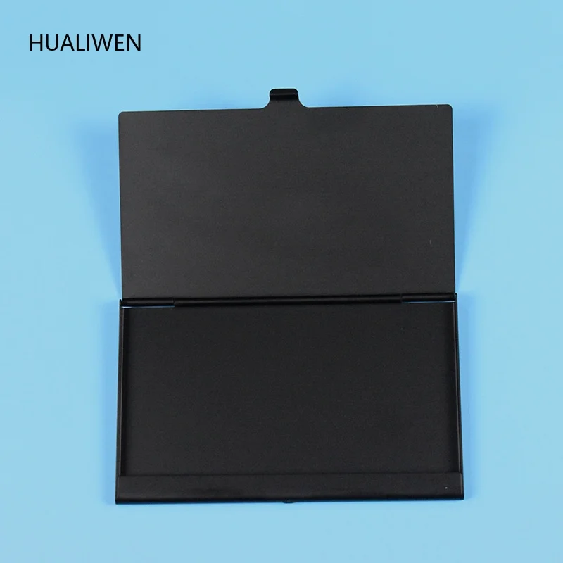 Creative Aluminum Business Card Box Portable Premium Front Desk Storage Holder