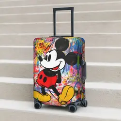 Mickey Mouse Graffiti Suitcase Cover Cruise Trip Flight Useful Luggage Supplies Protection