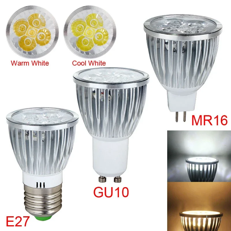 LED Lampu LED Bulb 5 W 12 W 9 W GU10 E27 AC 85-265 V Spot Light Lampu MR16 12 V DIPIMPIN Sorotan Tersembunyi Rumah Pencahayaan Hangat/Putih Lampada
