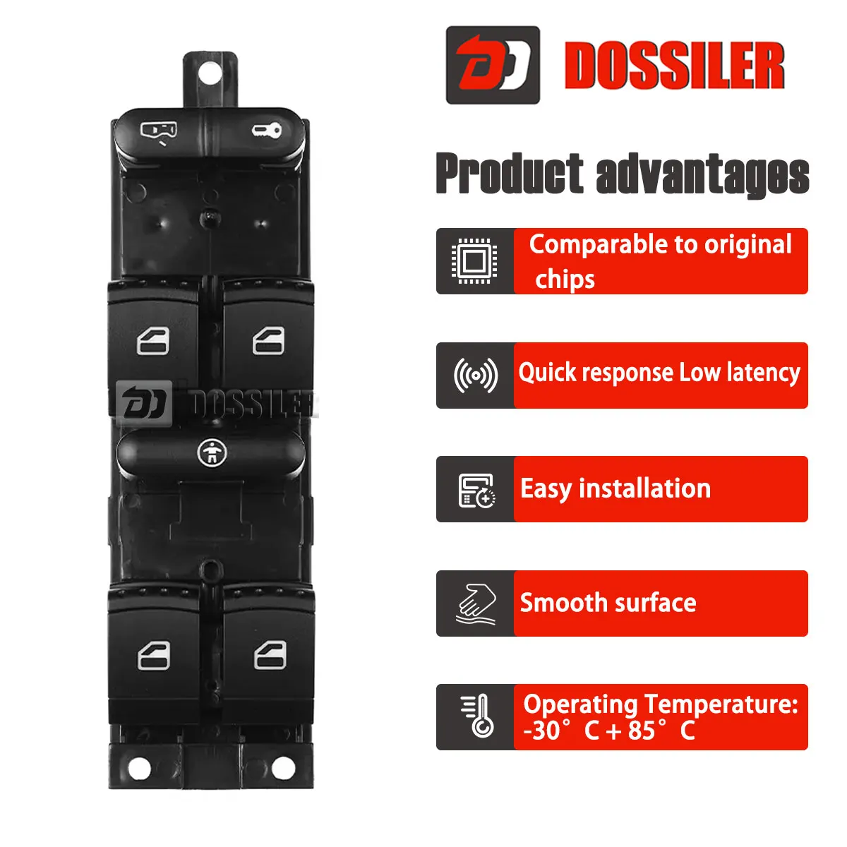 1J4959857B Dossiler For VW Golf Passat B5 Jetta Bora MK4 1998-2004 Electric Window Lock Switch Lifter Button Car Accessories