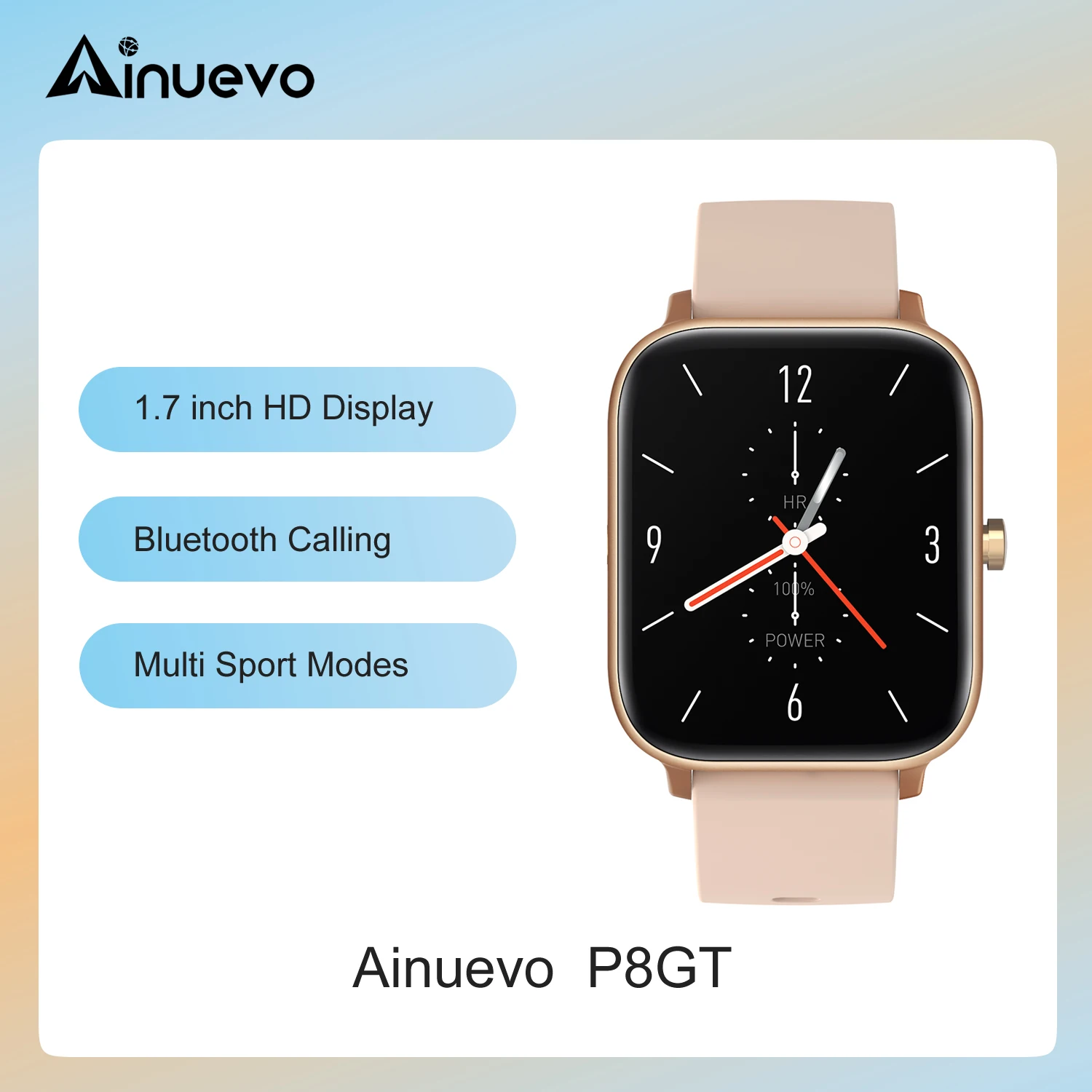 Ainuevo P8GT Bluetooth Call Smart Watch 1.7