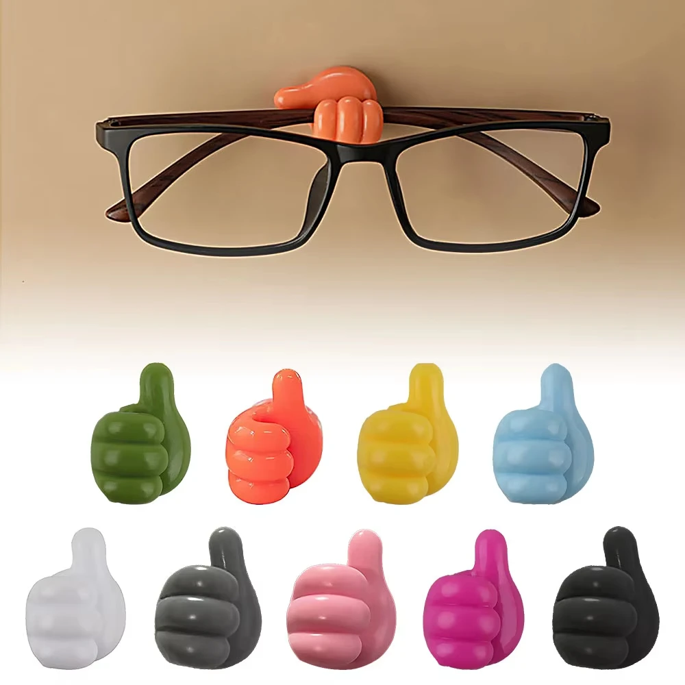 Cute Thumb Shape Self-Adhesive Hooks Data Cable Organizer Holder Desktop Wall Cable Management Clips Kawaii Pink Thumb-Up Shape