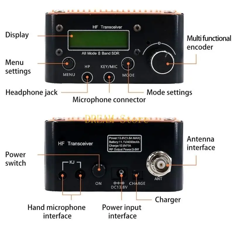 Permanente metalen 8-groepstransceiver Overeenkomst voor meerdere apparaten Dichte grootte voor technische specialisten