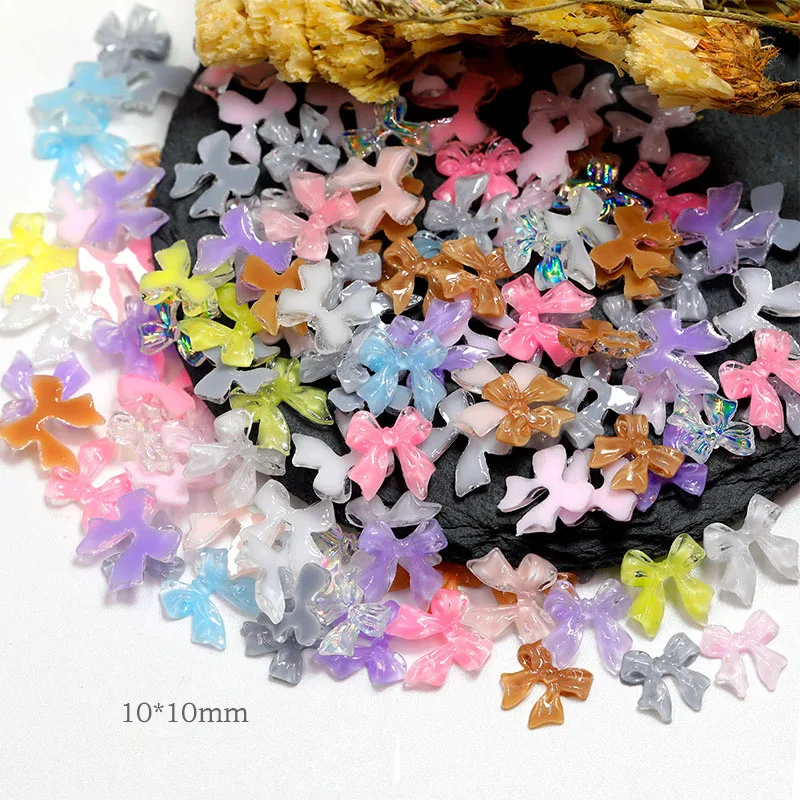 100Pcs Bulk Nail Charms Kawaii Multi-Shapes Mixed Resin Nail Charms Cute 3D Nail DIY Slimes Crafts For Nail Art Decorations Gems