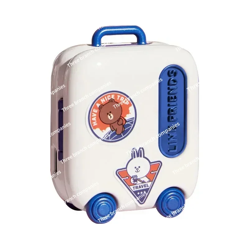 

2023 New Linefriends LFT18 Suitcase Headset Semi-ear Wireless Bluetooth Headphones Noise Cancelling Earbuds With Power Display