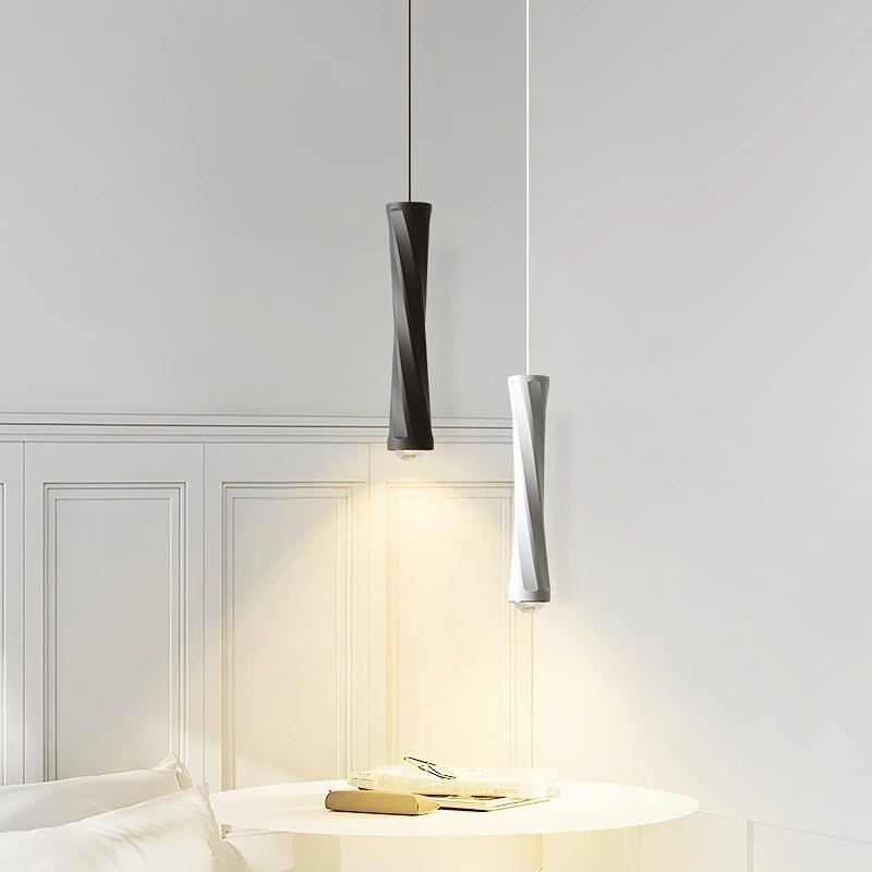 

Adjustable Long Tube Modern Cylinder LED Pendant Light - Hanging Lamp for Bedroom Dining Living Room & Bedside Spotlight Use