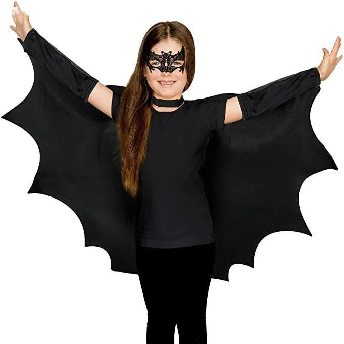 loween Costume Children Adults Bat Sve Cloak Ethnic Stage Costume Women's Faion Autumn 2024 ting