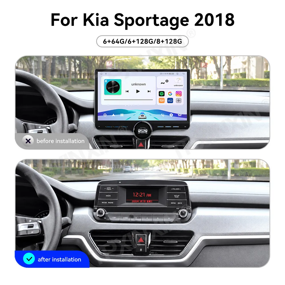 Touch Screen Car Radio For Kia Sportage 2018 Android GPS Automotive Multimedia Auto Radio Stereo Receiver Head Unit