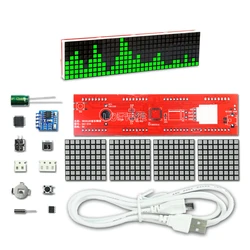 LOTHYE DIY LED Music Spectrum Pickup Making Kit Sterowanie głosowe Migające Lutowanie DlY Zestaw elektroniczny Zegar Samochodowa lampa atmosferyczna