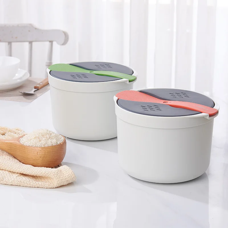 Microwave Oven Rice Cooker Portable Food Container Multifunction Steamer Rice Cooker Bento Lunch Box Steaming Utensils