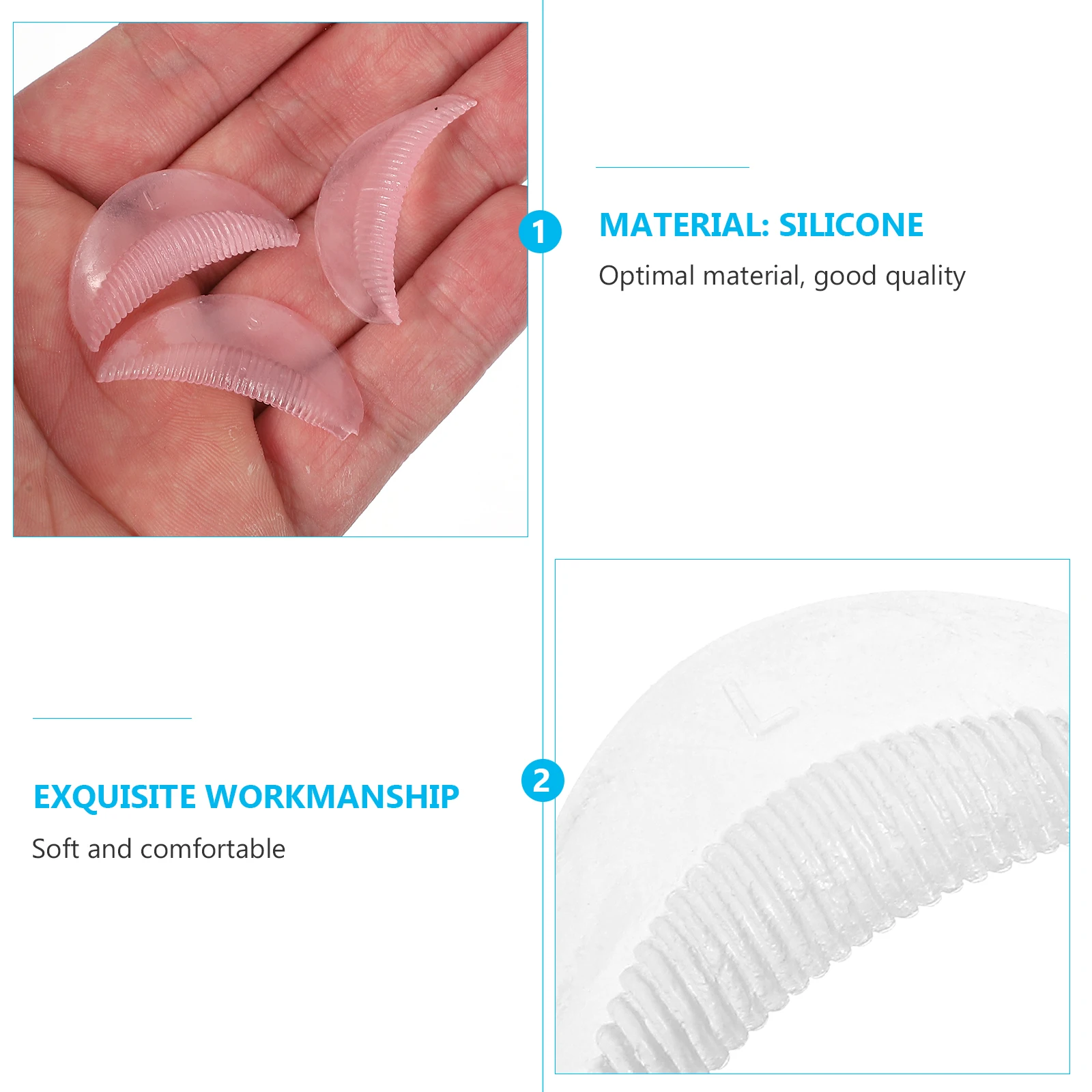 

20pcs Perming Silicone Curler Reusable Lifting Rods Makeup Tool Natural Lifted Eyelashes Perm Gaskets Extension Gasket Shield