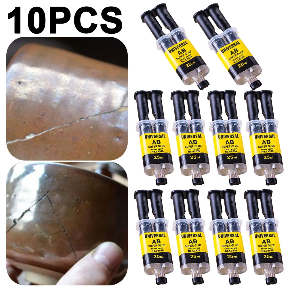 1-10Pcs Box Epoxy Resin AB Adhesive Waterproof And High Temperature Resistant All-Purpose Repair Push-Pipe Glue Woodworking