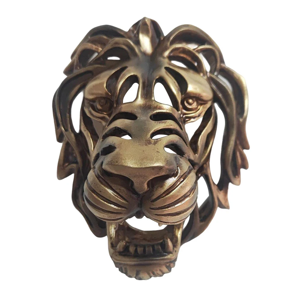 16 * 12 * 21cm Lion Head Wall Hanging Art Resin Sculpture Courtyard Home Decoration -1pcs