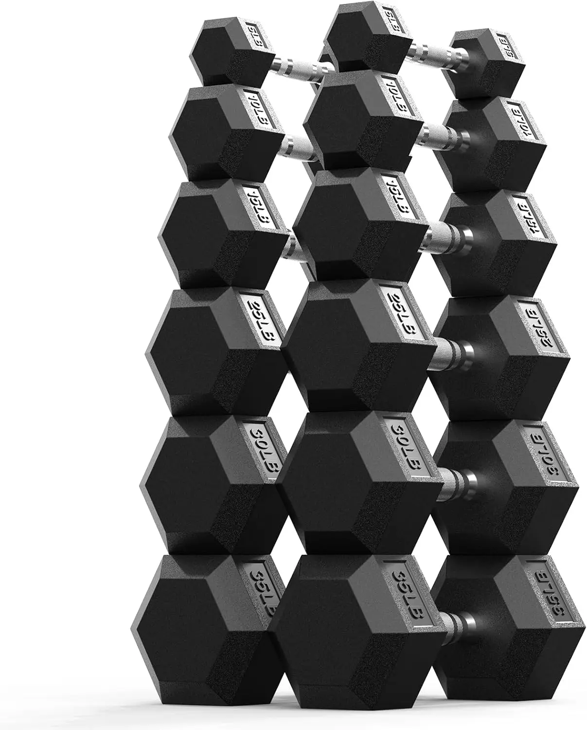 

Dumbbell Set Rubber Encased Home Gym Dumbbells Exercise Fitness Weights Dumbbells Set of 2 for Women Men Hand Weight for Strengt