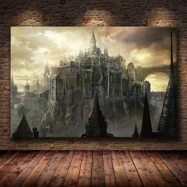 Classical Game Picture The Dark Souls 3 Canvas Painting Poster Decoration Home Wall Art Painting for Room Bedroom Decor Mural