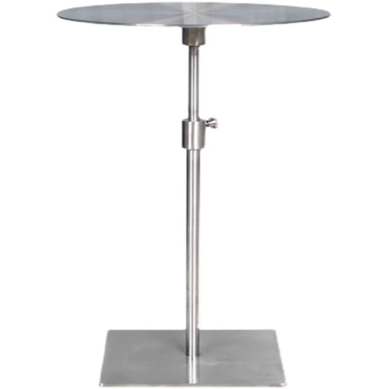 

Stainless steel lifting edge few small round table high foot, coffee table mobile sofa side table simple metal corner few