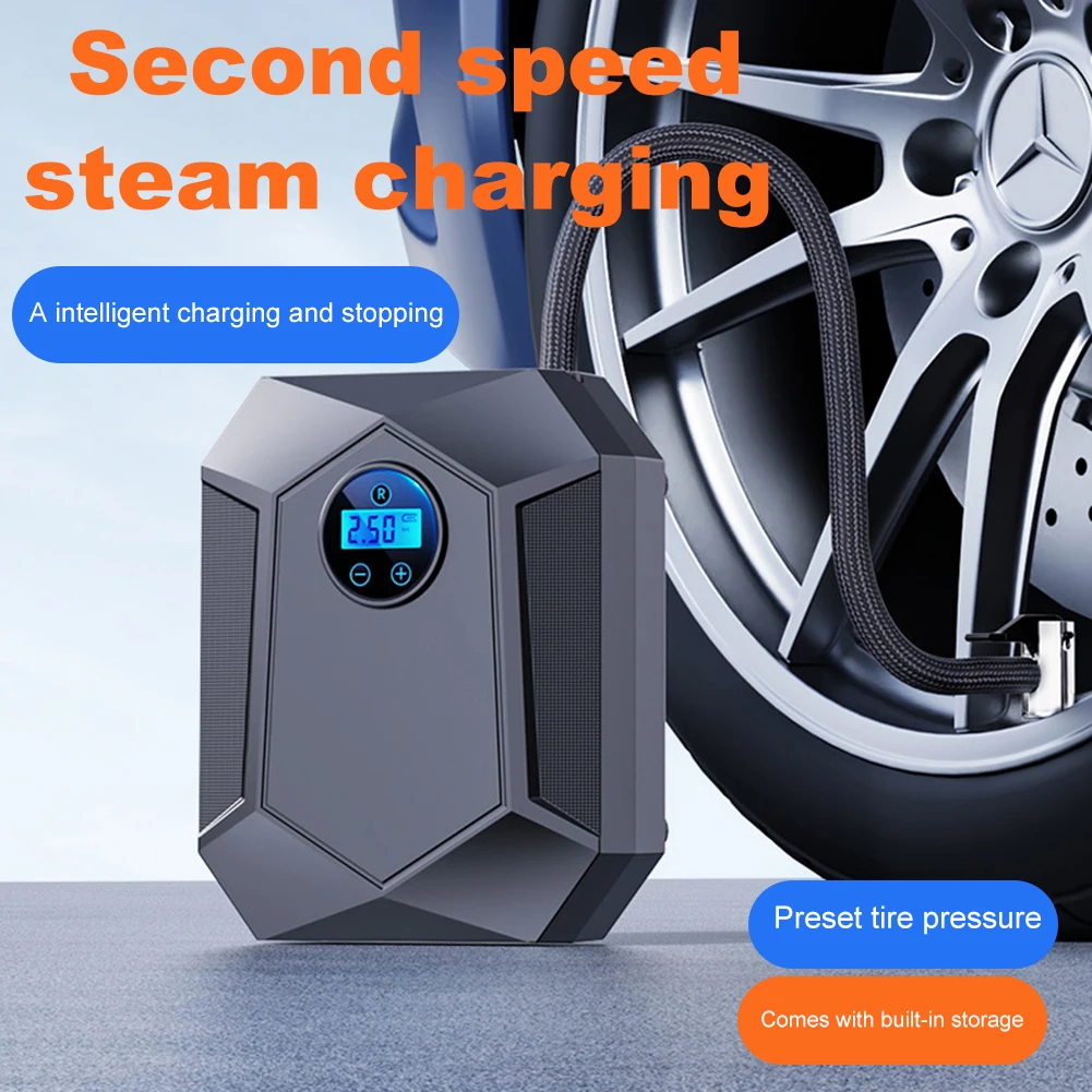 

Car Air Pump Wireless Air Compressor Inflatable Pump Smart Digital Electric Tire Inflator Air Pump for Car Motorcycle Bicycle