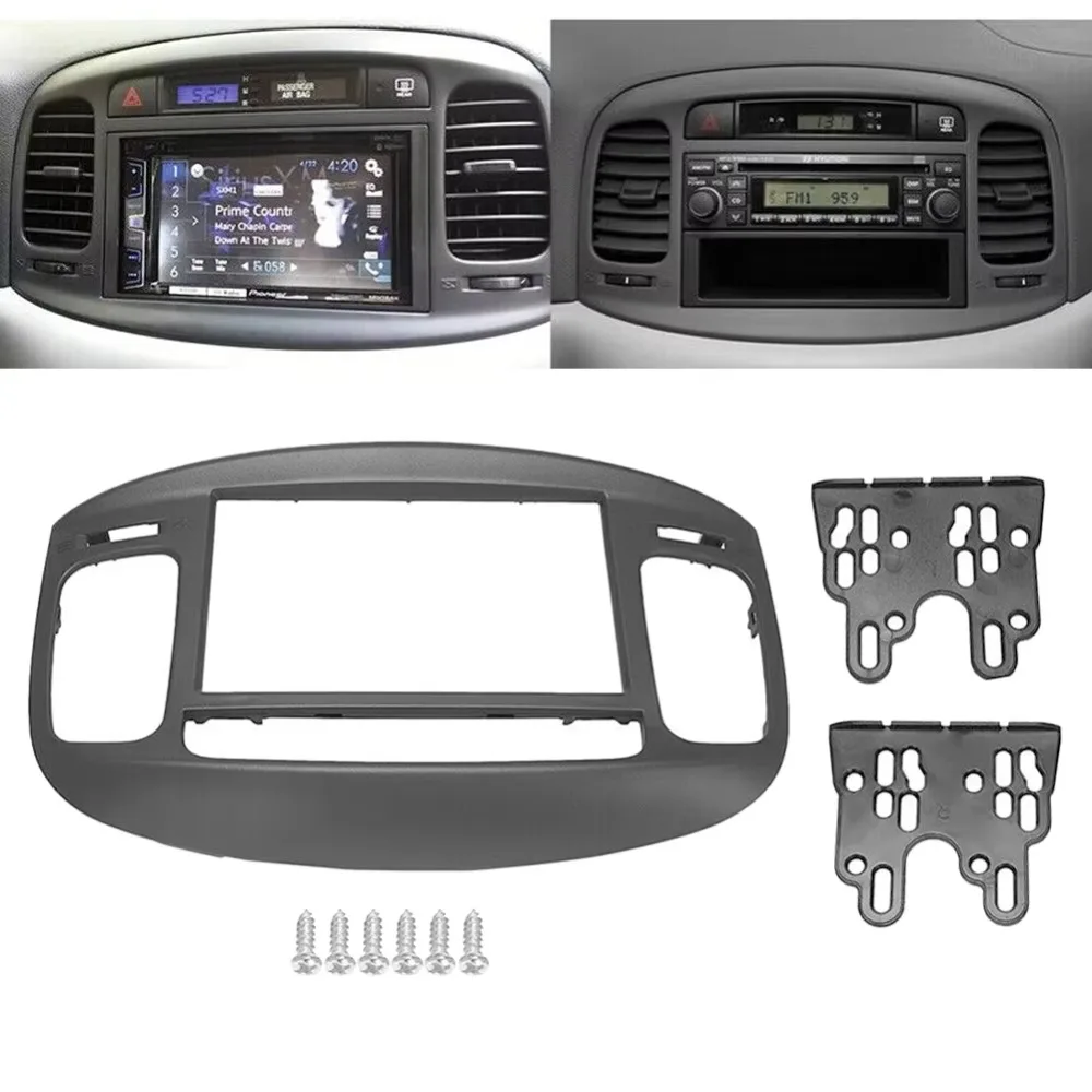 Soporte instalación estéreo Panel Radio para Hyundai Accent, molo aire acondicionado automático, adaptador marc