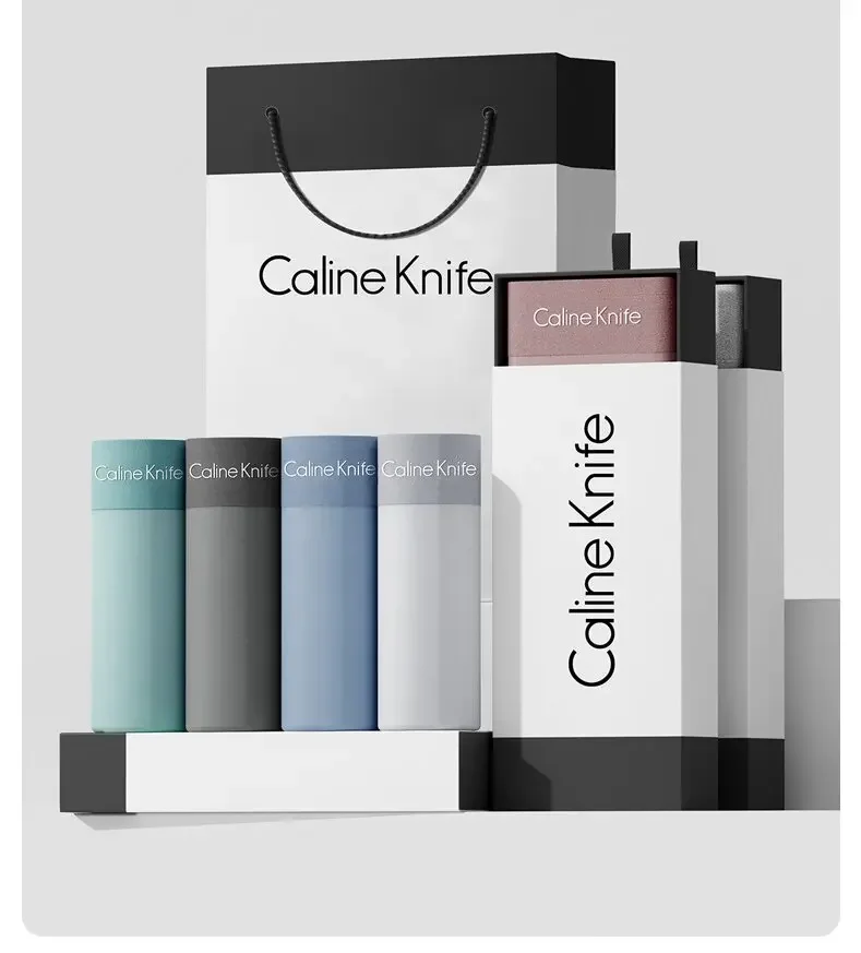 Caline سكين الحرير الجليد الملابس الداخلية الرجال سلس منتصف الخصر 10A مضاد للجراثيم ملخصات تنفس السروال مع صندوق الصيف L-5XL #2