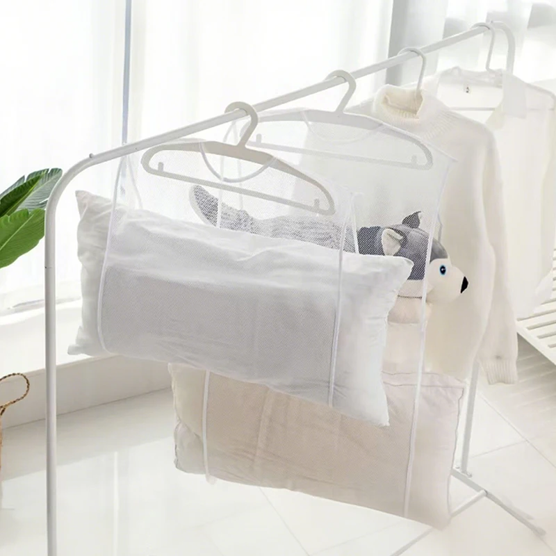 

Многофункциональная сушилка для подушек и игрушек на открытом воздухе, ветрозащитная сетка для сушки, вместительный органайзер