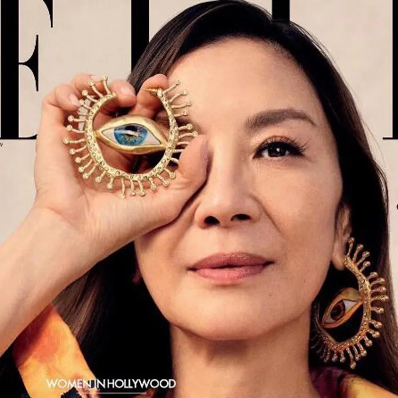 Schiapa's personality Devil‘s Eyes zircon earrings runway show face collection