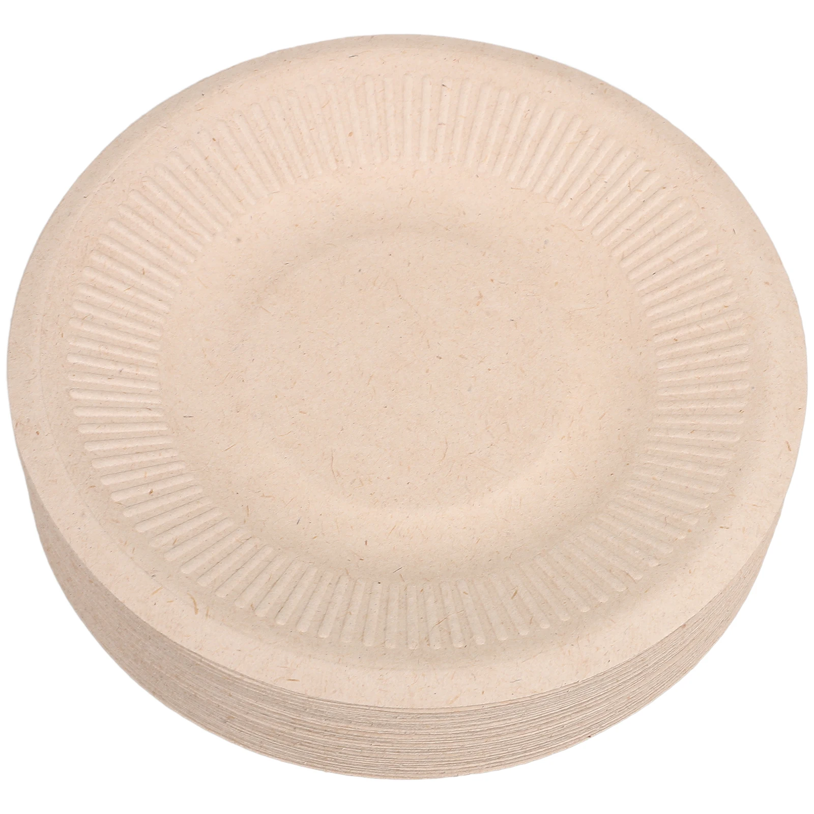 

50Pcs Eco Friendly Paper Dessert Plate 5 Inch Sturdy Multi Function Party Tableware for Cake Packaging Paper Platters