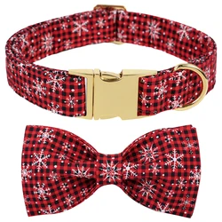 Unique Style Paws Red Christmas Dog Collar,  Christmas Dog Collar for Small Medium Large Dog