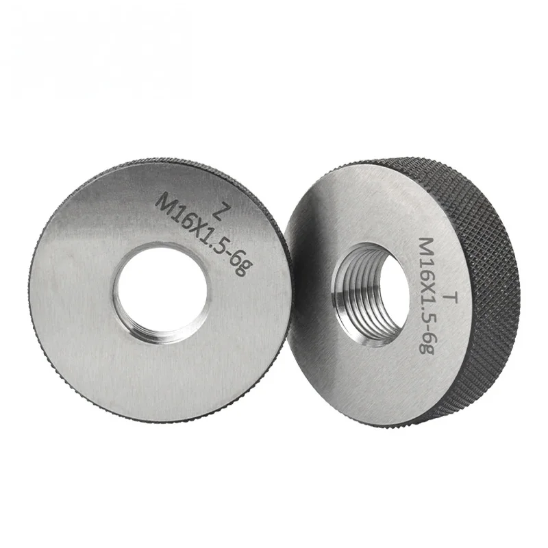 1SET(1*GO+1*NOGO) 6g Accuracy M51-M58 Metric Standard Fine Tooth Thread Ring Gauge Measure Tool X0.5/0.75/1/1.25/1.5/2/3