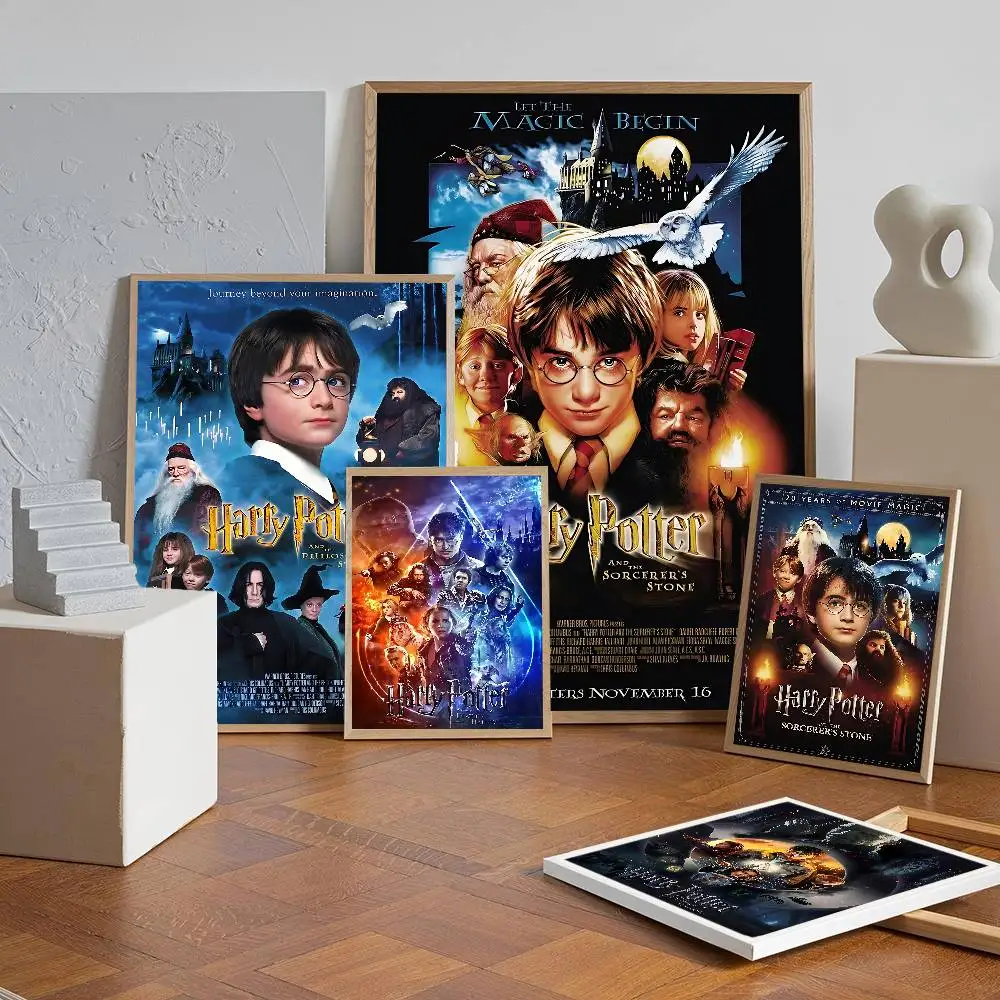 Póster de Papel Impermeable de la Película H-Harry P-Poter, Adhesivo Decorativo para Cafetería, Bar, Arte Estético para Pared