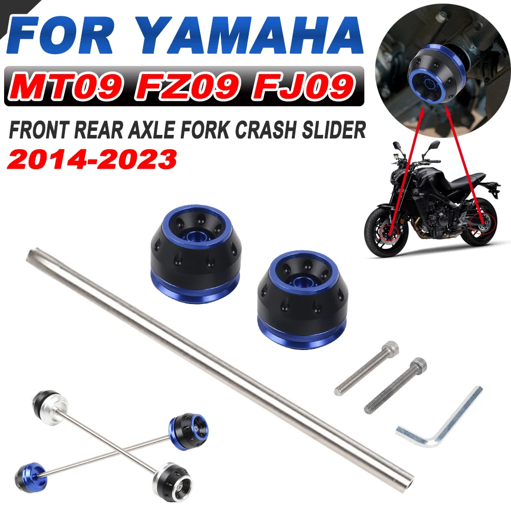 

2022 For YAMAHA MT09 FZ09 FJ09 MT 09 MT-09 2014-2023 Motorcycle Accessories Rear Front Axle Fork Crash Sliders Wheel Protector