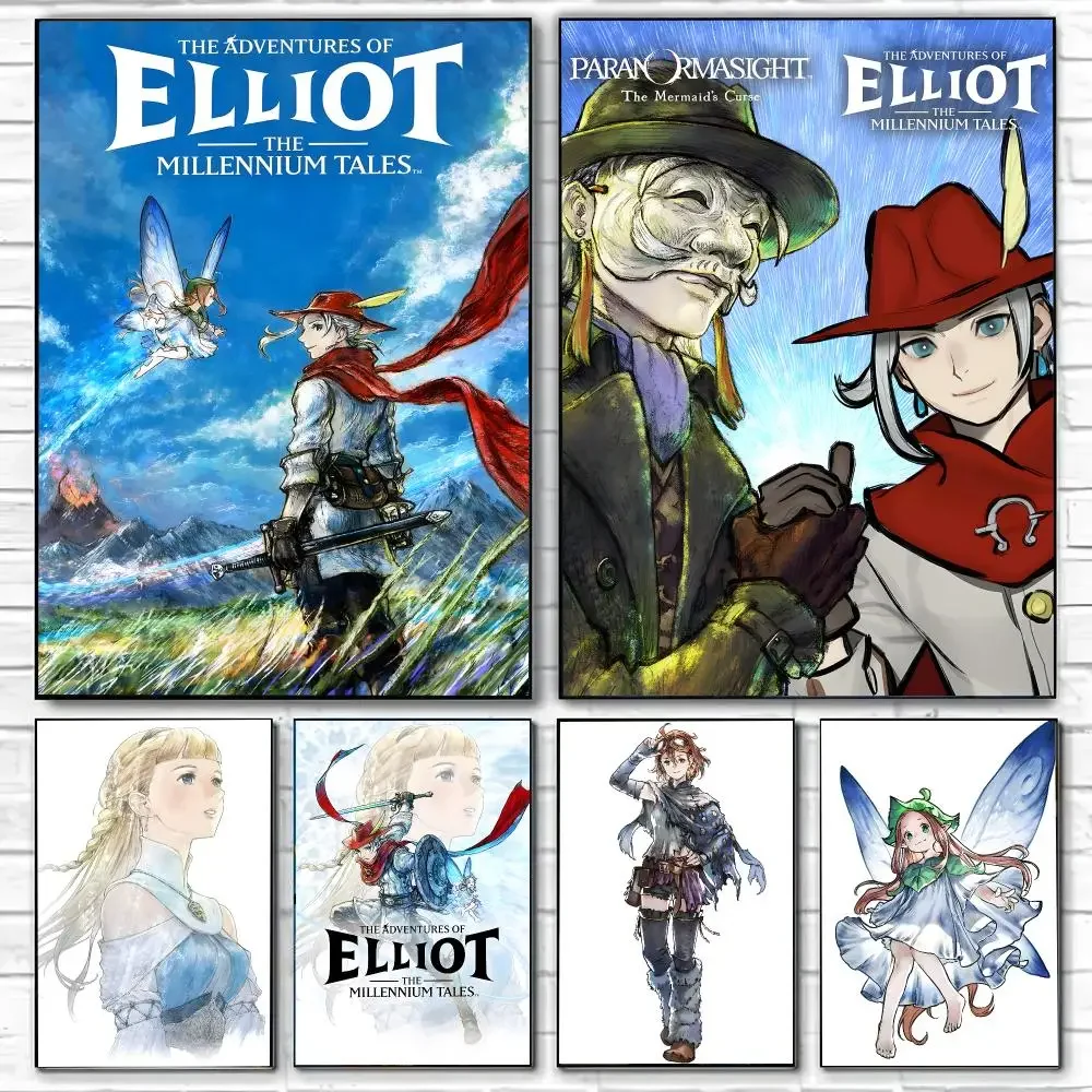 The Adventures Of Elliot The Millennium Tales Poster Art Print Removable Water-Resistant Home Decor For Bedroom Apartment Gift