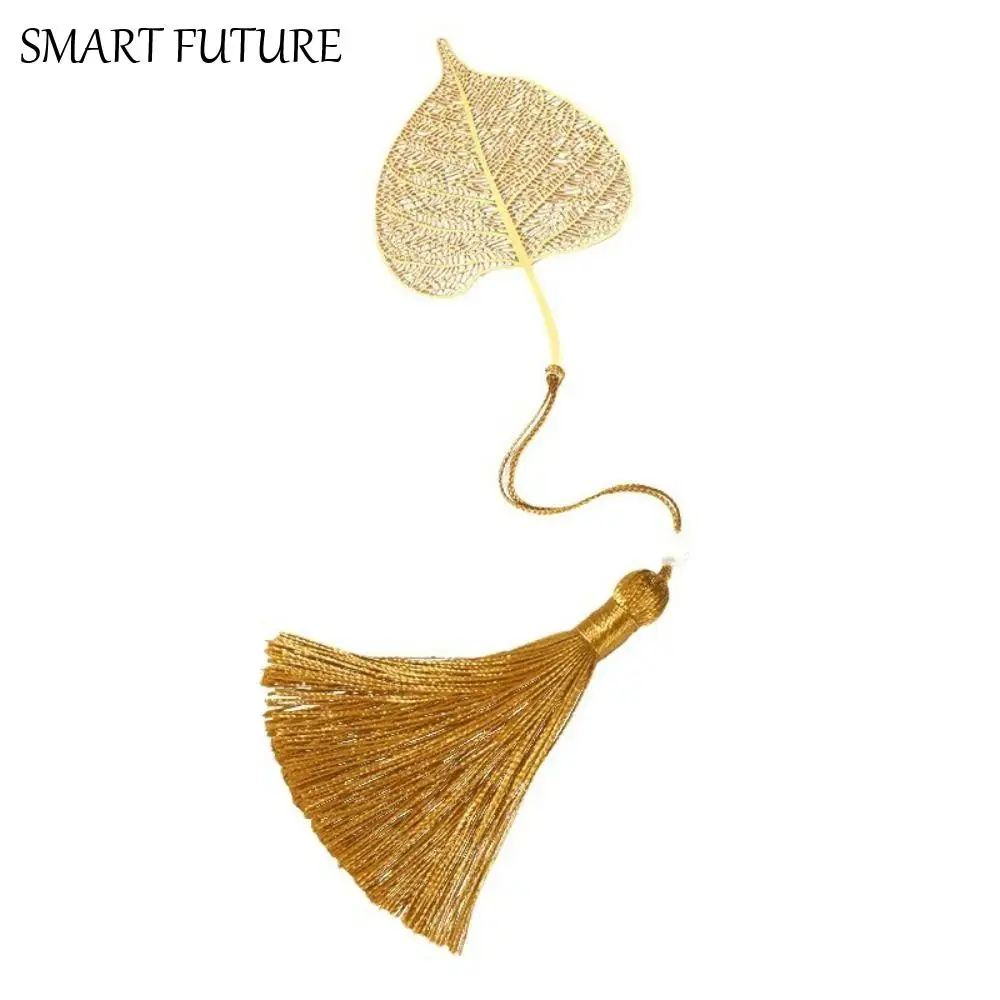 

Tassels Hollowed Out Bookmark Lotus Flower Chinese Style Metal Bookmark Ginkgo Leaf Book Page Marker Book Clip